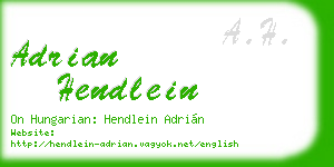 adrian hendlein business card